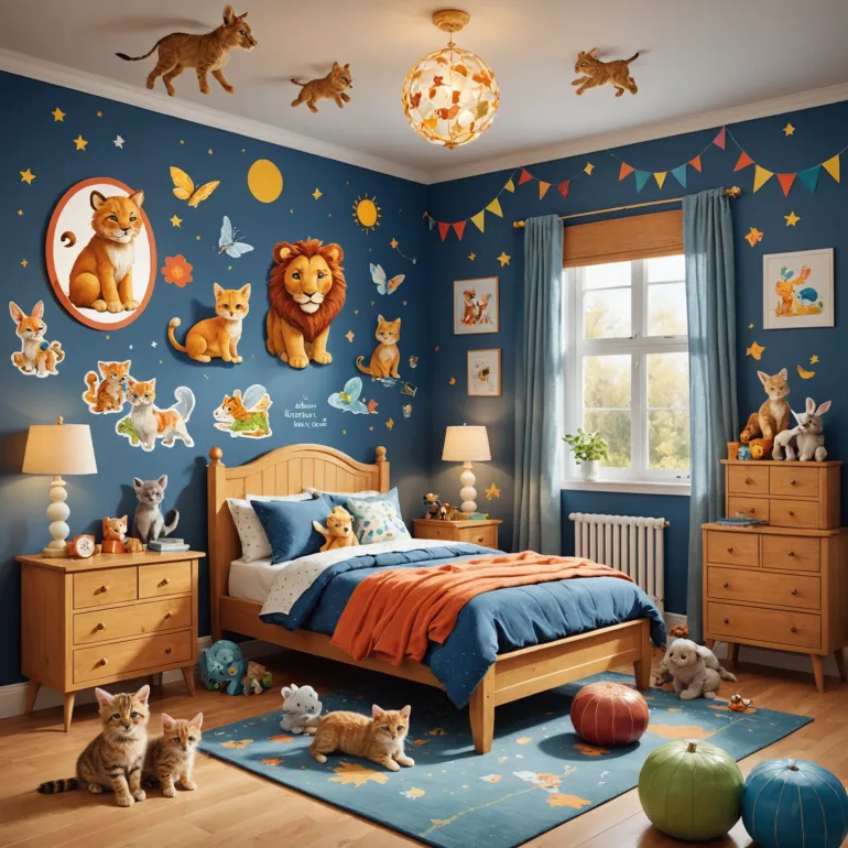 Как создать волшебную атмосферу в детской комнате с помощью наклеек животных